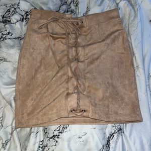 Lace front skirt